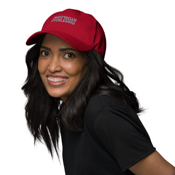 classic-dad-hat-cranberry-front-6a13ed09516e8.jpg SYDSLESVIG. — Mirror Logo Cap