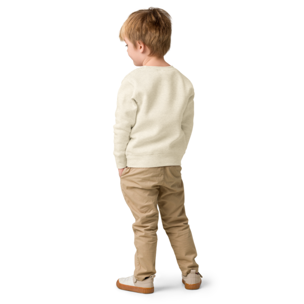 kids-crew-neck-sweatshirt-natural-heather-back-6a02fb42415a6.png Mini-Wikinger Flensborg & Sydslesvig – Kinder-Fleecepullover