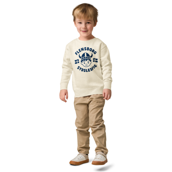 kids-crew-neck-sweatshirt-natural-heather-front-6a02fb4240a07.png Mini-Wikinger Flensborg & Sydslesvig – Kinder-Fleecepullover