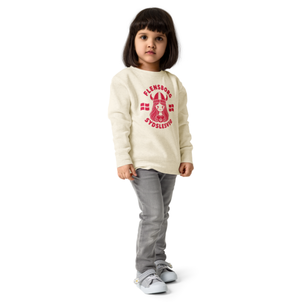 kids-crew-neck-sweatshirt-natural-heather-right-front-6a02fc292bf74.png Mini-Wikingerin Flensborg & Sydslesvig – Kinder-Fleecepullover