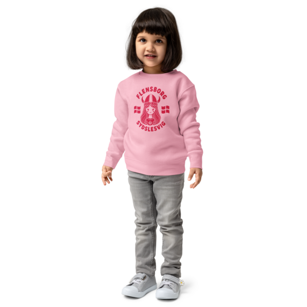kids-crew-neck-sweatshirt-pink-front-6a02fc292a193.png Mini-Wikingerin Flensborg & Sydslesvig – Kinder-Fleecepullover