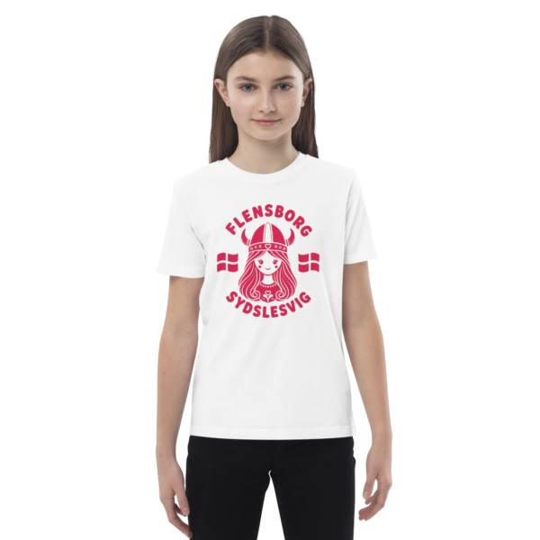 kids-organic-cotton-mini-creator-2.0-t-shirt-white-front-6a01df0cd8e55.png Mini-Wikingerin Flensborg & Sydslesvig – Bio Kinder-T-Shirt
