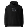 unisex-essential-eco-cruiser-2.0-hoodie-black-front-6a13e87b7f079.jpg HEJ. MOJN. — Hoodie mit feinem Stick