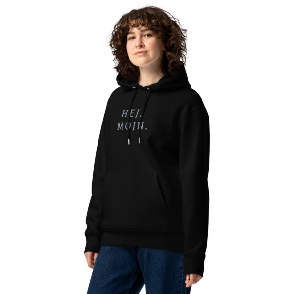 unisex-essential-eco-cruiser-2.0-hoodie-black-front-6a13e87b81874.jpg HEJ. MOJN. — Hoodie mit feinem Stick