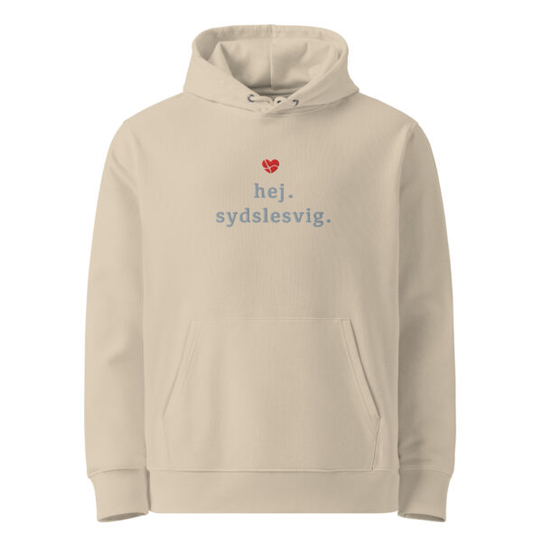 unisex-essential-eco-cruiser-2.0-hoodie-desert-dust-front-6a13e11d9b6d7.jpg Hej Sydslesvig. — Bestickter Eco Hoodie