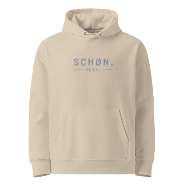 unisex-essential-eco-cruiser-2.0-hoodie-desert-dust-front-6a13e49999343.jpg SCHØN. REICHT. — Hoodie mit Haltung