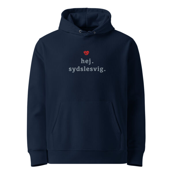 unisex-essential-eco-cruiser-2.0-hoodie-french-navy-front-6a13e11d9b7c7.jpg Hej Sydslesvig. — Bestickter Eco Hoodie