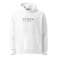 unisex-essential-eco-cruiser-2.0-hoodie-white-front-6a13e499994e3.jpg SCHØN. REICHT. — Hoodie mit Haltung