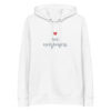 unisex-essential-eco-cruiser-2.0-hoodie-white-front-6a1581f8eda5b.jpg Hej Sydslesvig. — Bestickter Eco Hoodie