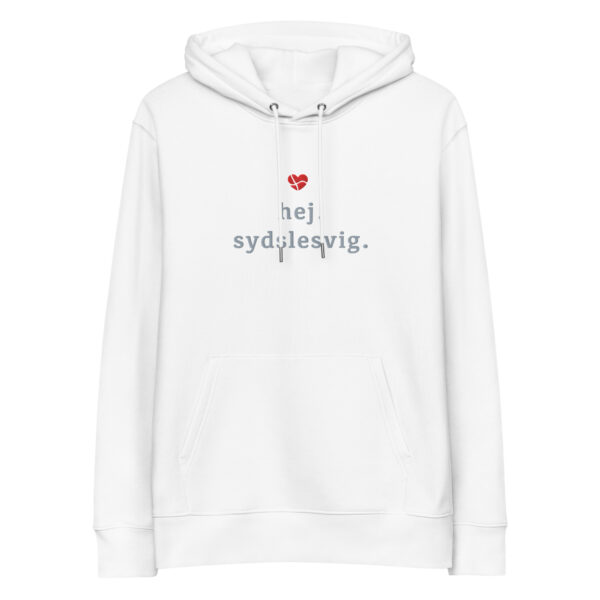 unisex-essential-eco-cruiser-2.0-hoodie-white-front-6a1581f8eda5b.jpg Hej Sydslesvig. — Bestickter Eco Hoodie