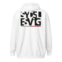 unisex-heavy-blend-zip-hoodie-white-back-6a0716868cb3a.jpg Sydslesvig „Grænseløst hyggeligt" – Zip-Hoodie (Streetwear)
