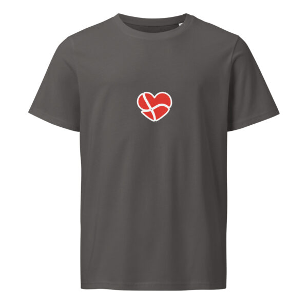 unisex-organic-mid-light-crafter-t-shirt-anthracite-front-6a13670dc3b28.jpg Dannebrog Hjerte. — Nordic Identity Tee