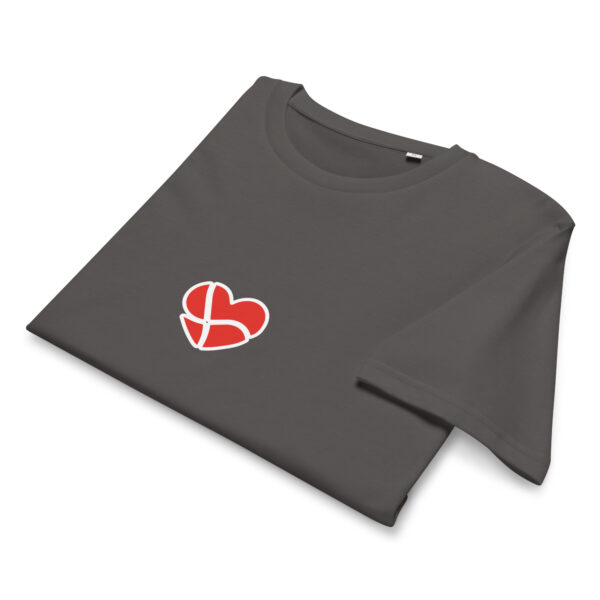 unisex-organic-mid-light-crafter-t-shirt-anthracite-front-6a13670dc5c9d.jpg Dannebrog Hjerte. — Nordic Identity Tee