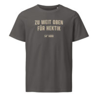 unisex-organic-mid-light-crafter-t-shirt-anthracite-front-6a1388836fcb0.jpg Zu weit oben für Hektik. — 54° Nord Tee