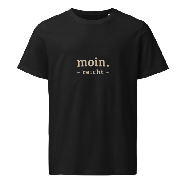 unisex-organic-mid-light-crafter-t-shirt-black-front-6a136f3096f42.jpg Moin. Reicht. — Organic North Tee