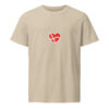 unisex-organic-mid-light-crafter-t-shirt-desert-dust-front-6a13670dc4c82.jpg Dannebrog Hjerte. — Nordic Identity Tee