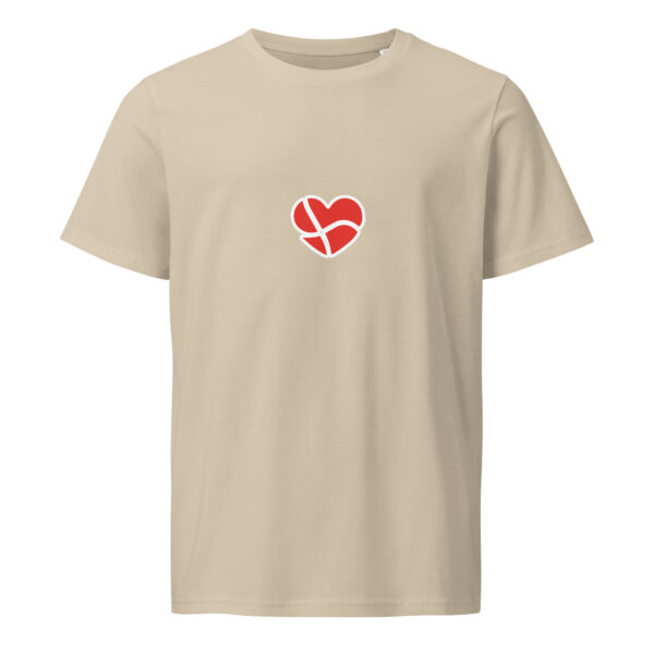 unisex-organic-mid-light-crafter-t-shirt-desert-dust-front-6a13670dc4c82.jpg Dannebrog Hjerte. — Nordic Identity Tee