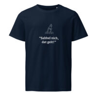 unisex-organic-mid-light-crafter-t-shirt-french-navy-front-6a135a9fdd896.jpg Sabbel nich. Dat geiht. — Küstenshirt für Macher