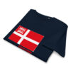 unisex-organic-mid-light-crafter-t-shirt-french-navy-front-6a136455ac1d3.jpg Dannebrog. Sydslesvig Edition. — Borderland Flag Tee