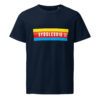 unisex-organic-mid-light-crafter-t-shirt-french-navy-front-6a1364709ae3e.jpg SYDSLESVIG. — Banner Tee mit Löwen & Minderheitenfarben
