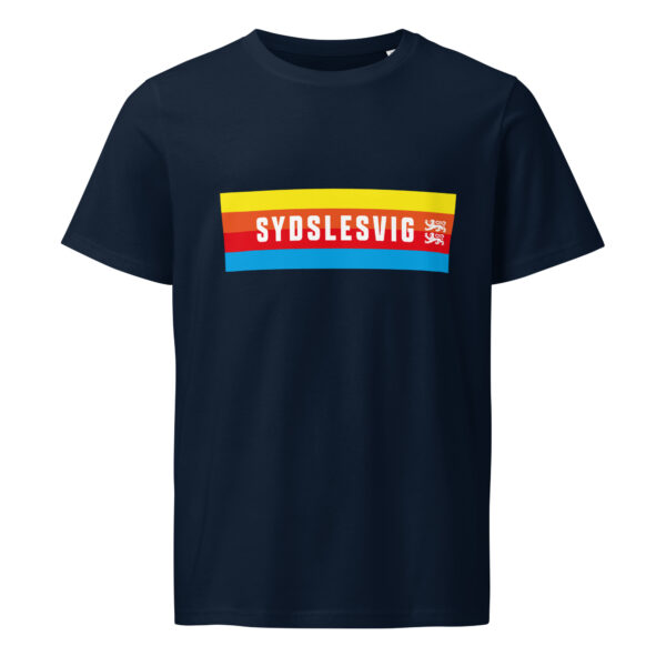 unisex-organic-mid-light-crafter-t-shirt-french-navy-front-6a1364709ae3e.jpg SYDSLESVIG. — Banner Tee mit Löwen & Minderheitenfarben