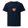 unisex-organic-mid-light-crafter-t-shirt-french-navy-front-6a13670dc4d18.jpg Dannebrog Hjerte. — Nordic Identity Tee