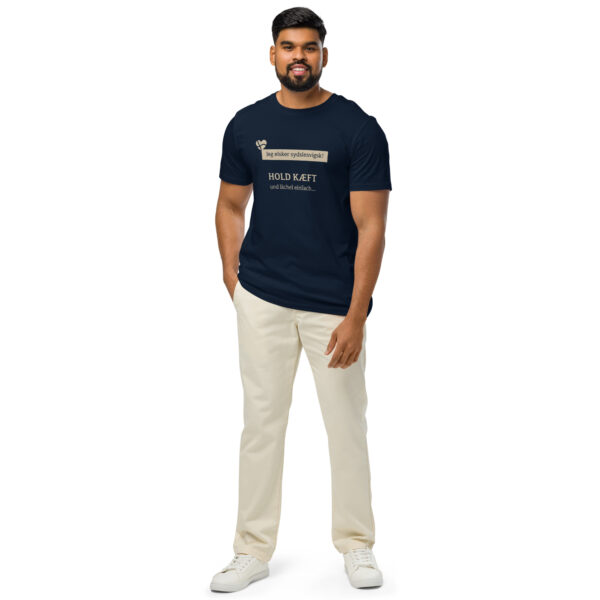 unisex-organic-mid-light-crafter-t-shirt-french-navy-front-6a138e521e7ed.jpg Hold kæft und lächel einfach. — Borderland Mood Tee