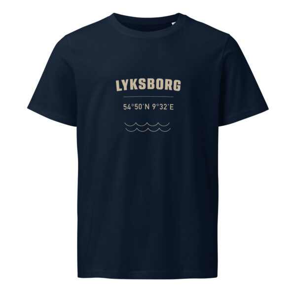 unisex-organic-mid-light-crafter-t-shirt-french-navy-front-6a1393bb25ede.jpg Lyksborg. — Fjordkante Tee