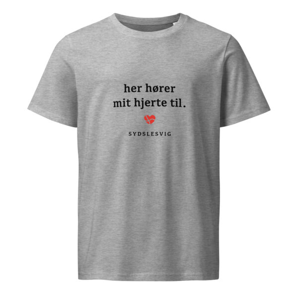 unisex-organic-mid-light-crafter-t-shirt-heather-grey-front-6a1360a812d19.jpg Her hører mit hjerte til. — Sydslesvig Shirt