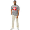 unisex-organic-mid-light-crafter-t-shirt-heather-grey-front-6a136455ad51d.jpg Dannebrog. Sydslesvig Edition. — Borderland Flag Tee