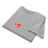 unisex-organic-mid-light-crafter-t-shirt-heather-grey-front-6a13670dc5f5f.jpg Dannebrog Hjerte. — Nordic Identity Tee