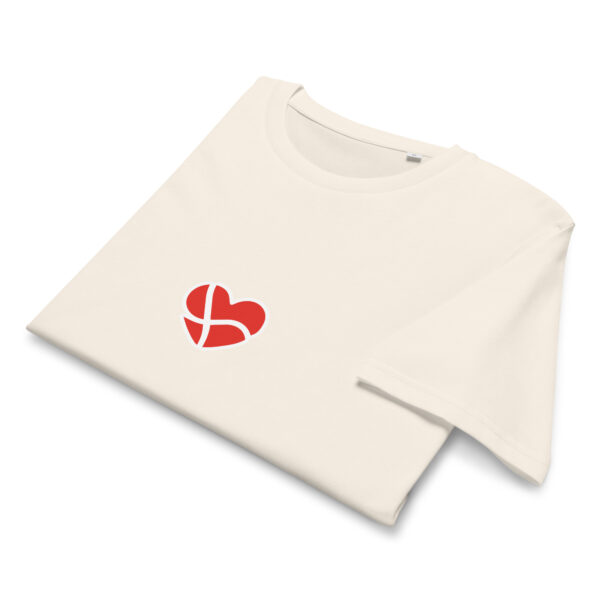 unisex-organic-mid-light-crafter-t-shirt-vintage-white-front-6a13670dc5fe9.jpg Dannebrog Hjerte. — Nordic Identity Tee