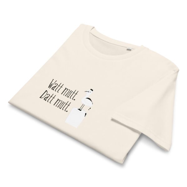 unisex-organic-mid-light-crafter-t-shirt-vintage-white-front-6a138b94cb99c.jpg Watt mutt, datt mutt. — Möwen-Shirt mit Küstenhumor