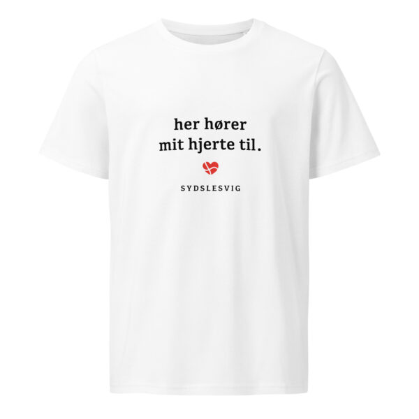 unisex-organic-mid-light-crafter-t-shirt-white-front-6a1360a812e77.jpg Her hører mit hjerte til. — Sydslesvig Shirt