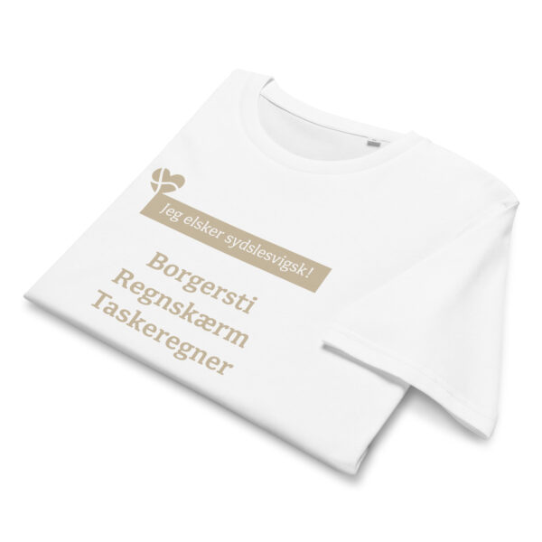 unisex-organic-mid-light-crafter-t-shirt-white-front-6a1391d63fb65.jpg Borgersti. Regnskærm. Taskeregner. — Sydslesvigsk Tee