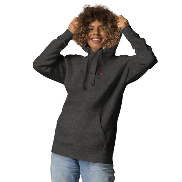 unisex-premium-pullover-hoodie-charcoal-heather-front-6a14291c7938b.jpg SYDSLESVIG. — Hoodie mit Herzlogo