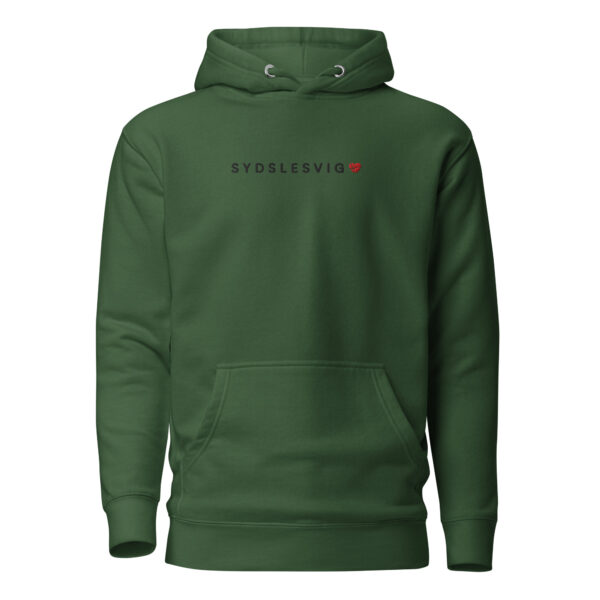 unisex-premium-pullover-hoodie-forest-green-front-6a14291c78651.jpg SYDSLESVIG. — Hoodie mit Herzlogo