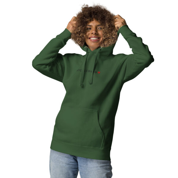 unisex-premium-pullover-hoodie-forest-green-front-6a14291c7946b.jpg SYDSLESVIG. — Hoodie mit Herzlogo