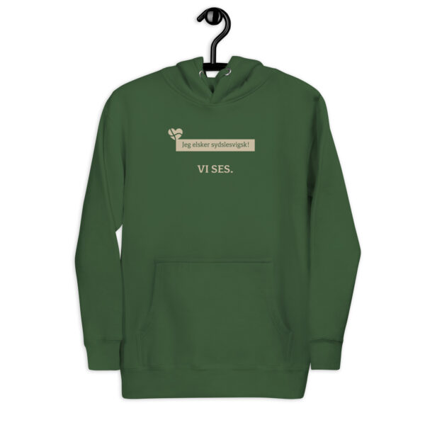 unisex-premium-pullover-hoodie-forest-green-front-6a183ff959c2e.jpg Jeg elsker sydslesvigsk. — Borderland Love Hoodie
