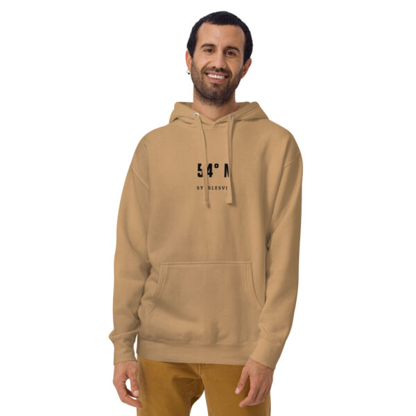 unisex-premium-pullover-hoodie-khaki-front-6a1449f4d8b25.jpg 54° — Flensborg Coordinates Hoodie