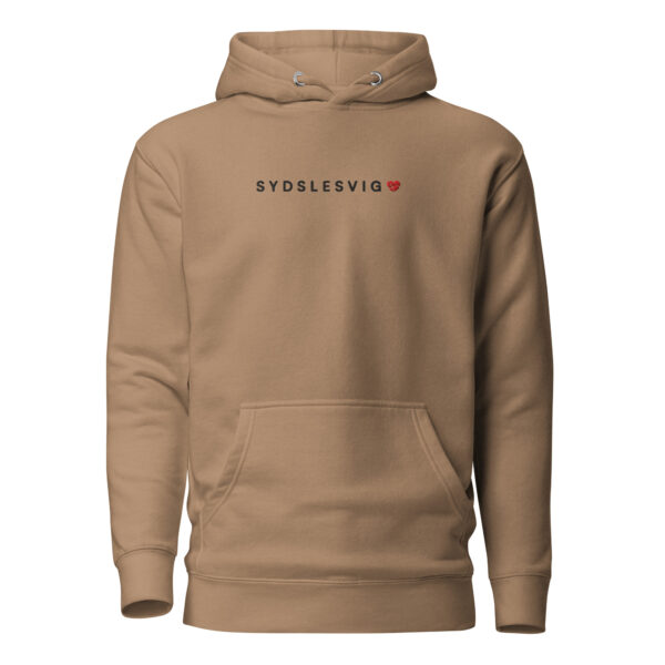 unisex-premium-pullover-hoodie-latte-front-6a14291c78cb2.jpg SYDSLESVIG. — Hoodie mit Herzlogo