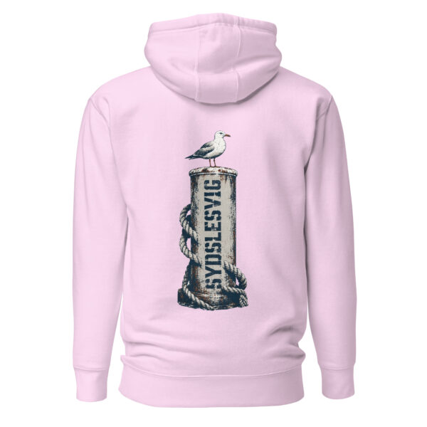 unisex-premium-pullover-hoodie-lavender-back-6a083ae40f10d.jpg Möwe auf dem Sydslesvig-Poller – Unisex Hoodie
