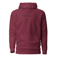 unisex-premium-pullover-hoodie-maroon-front-6a14291c7871f.jpg SYDSLESVIG. — Hoodie mit Herzlogo