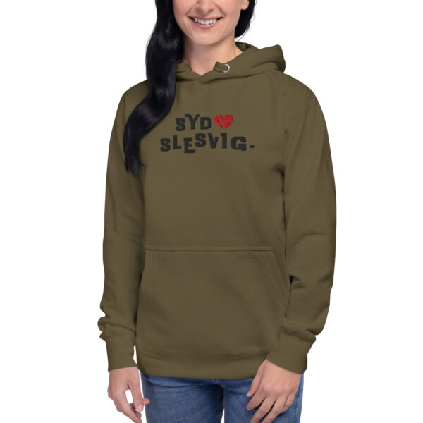 unisex-premium-pullover-hoodie-military-green-front-6a142b98ef602.jpg SYDSLESVIG. — Modern Heart Hoodie