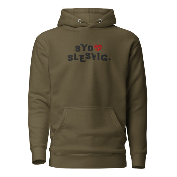unisex-premium-pullover-hoodie-military-green-front-6a142b98f0528.jpg SYDSLESVIG. — Modern Heart Hoodie