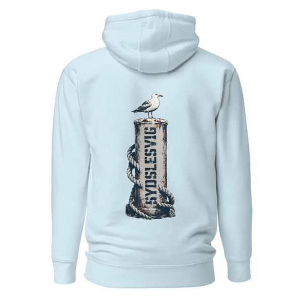 unisex-premium-pullover-hoodie-sky-blue-back-6a083ae40ee9c.jpg Möwe auf dem Sydslesvig-Poller – Unisex Hoodie