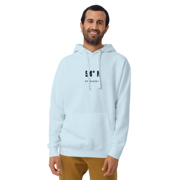 unisex-premium-pullover-hoodie-sky-blue-front-6a1449f4d8bc0.jpg 54° — Flensborg Coordinates Hoodie