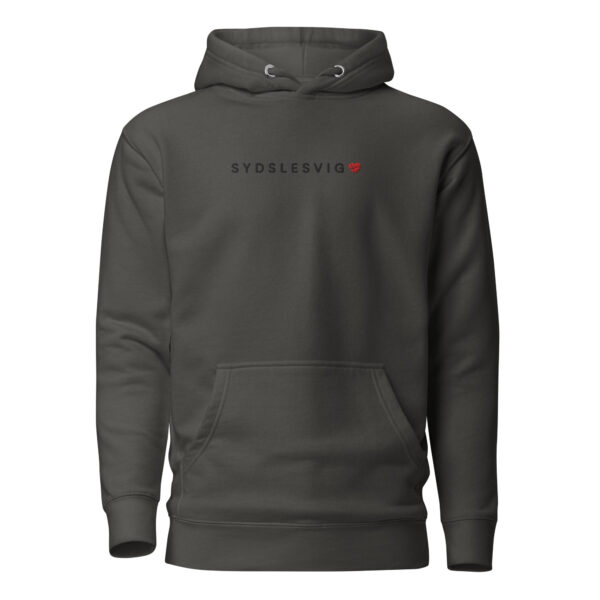 unisex-premium-pullover-hoodie-vintage-black-front-6a14291c78b65.jpg SYDSLESVIG. — Hoodie mit Herzlogo
