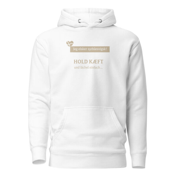 unisex-premium-pullover-hoodie-white-front-6a151a1f7f315.jpg Hold kæft und lächel einfach. — Borderland Hoodie