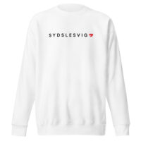 unisex-premium-sweatshirt-white-front-6a1756a712491.jpg SYDSLESVIG. — Crewneck mit Herzlogo